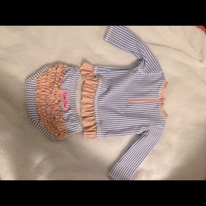 Rufflebutts Seersucker 2 piece bathing suit